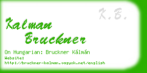 kalman bruckner business card